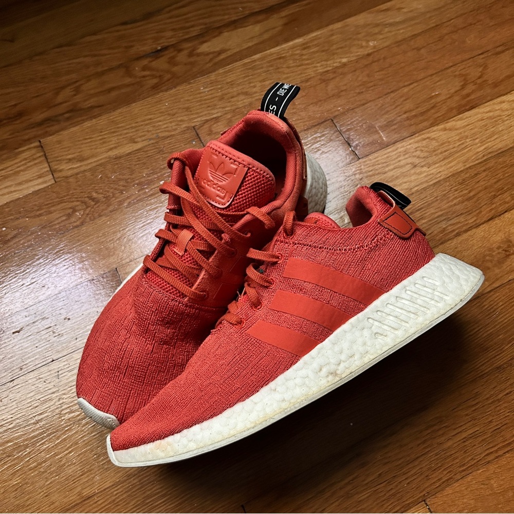 Men’s Orange Adidas NMD Boost Shoes - Picture 3 of 10